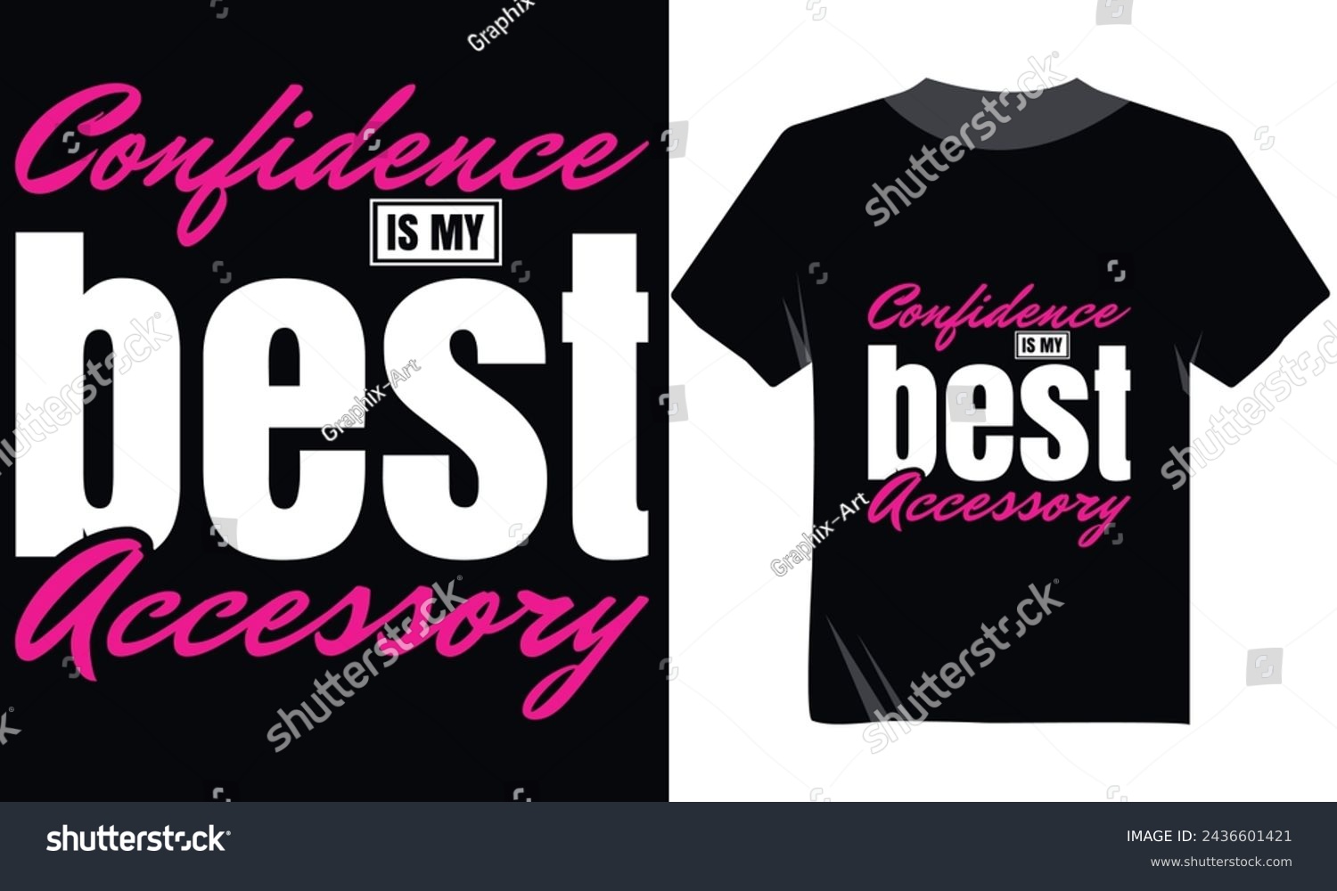 SVG of Confidence Is My Best Accessory Typography Tshirt Design, Women's Day Modern Tshirt Design svg