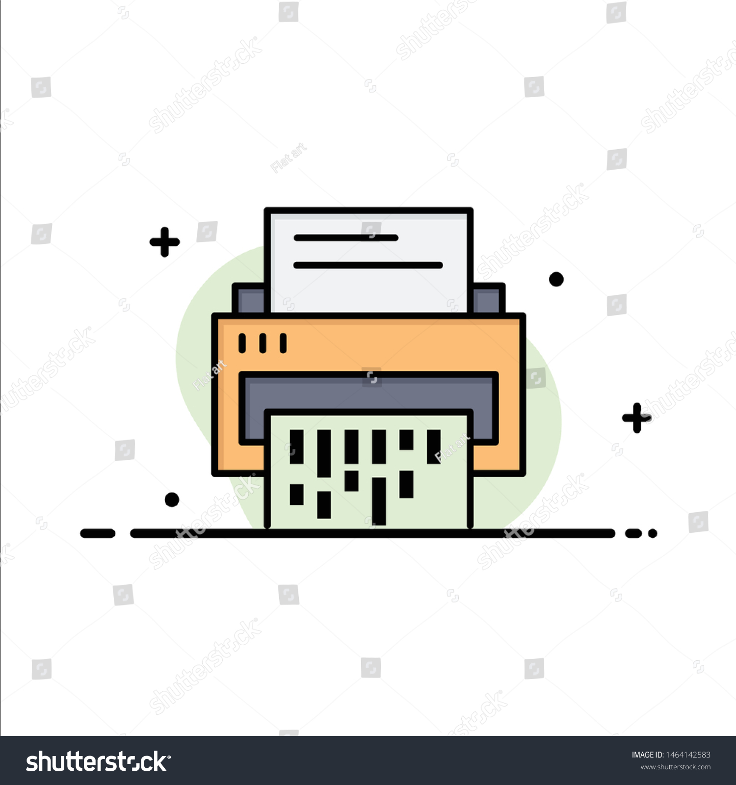 flat art printer printing document clip art preview