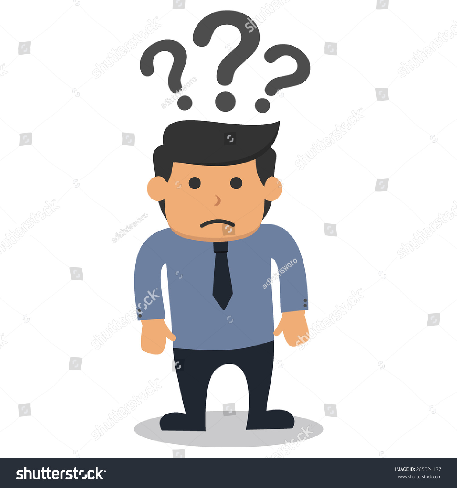 Confused Business Man Stock Vector 285524177 - Shutterstock