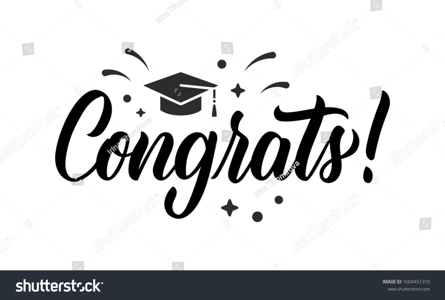 Congrats Graduation Congratulations School University College Stock ...