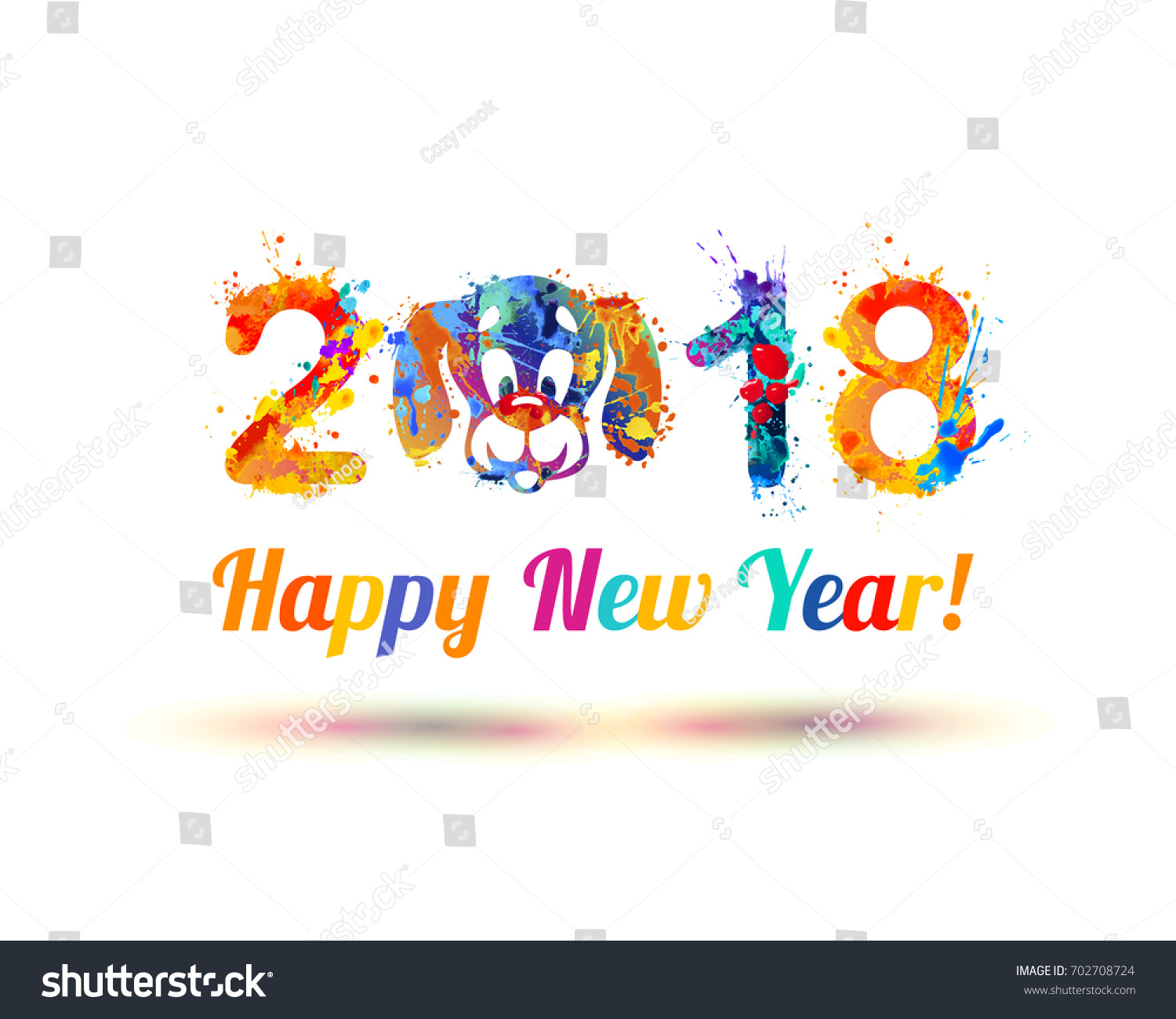 congratulation card happy new year 2018 เวกเตอร สต อก congratulation card happy new year 2018 เวกเตอร สต อก