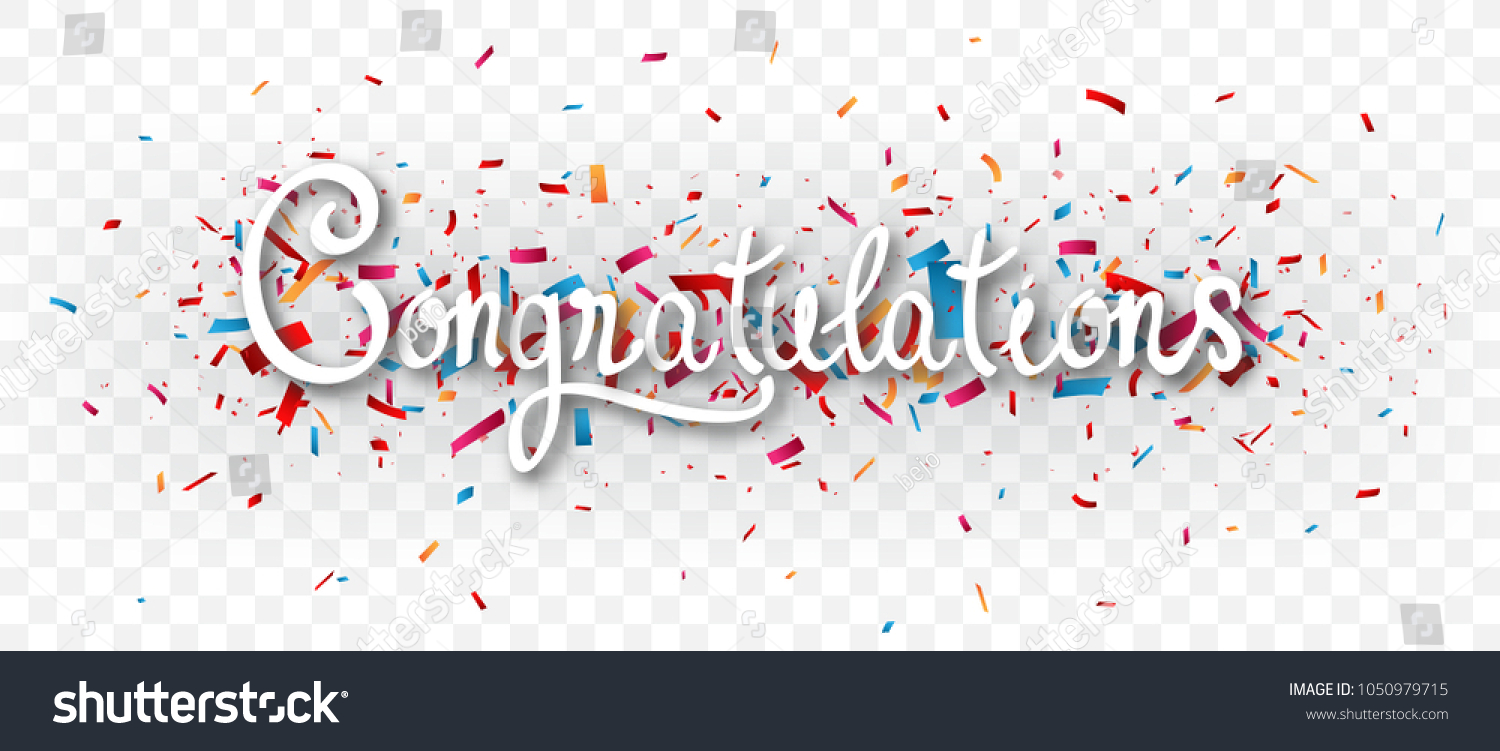 Congratulations Banner Isolated On Transparent Background Stock Vector Royalty Free 1050979715