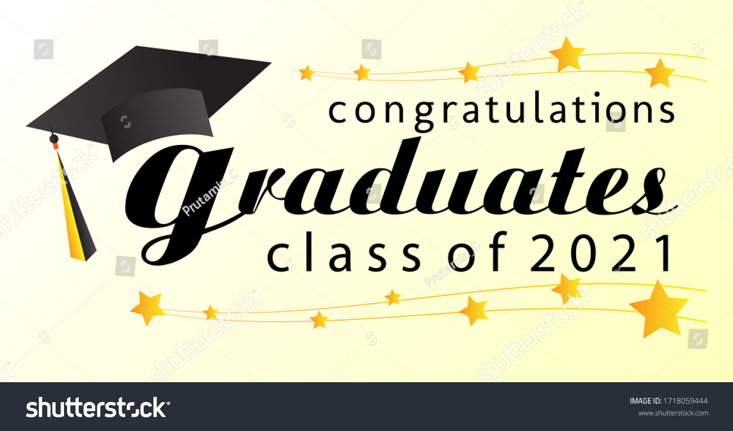 Congratulations Graduates Class 21 Graphics Elements Stock Vector Royalty Free