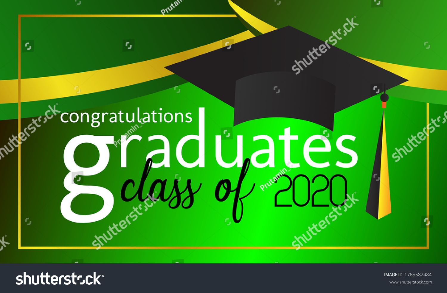 Congratulations Graduates Class 2020 Graphics Elements Stock Vector Royalty Free 1765582484 