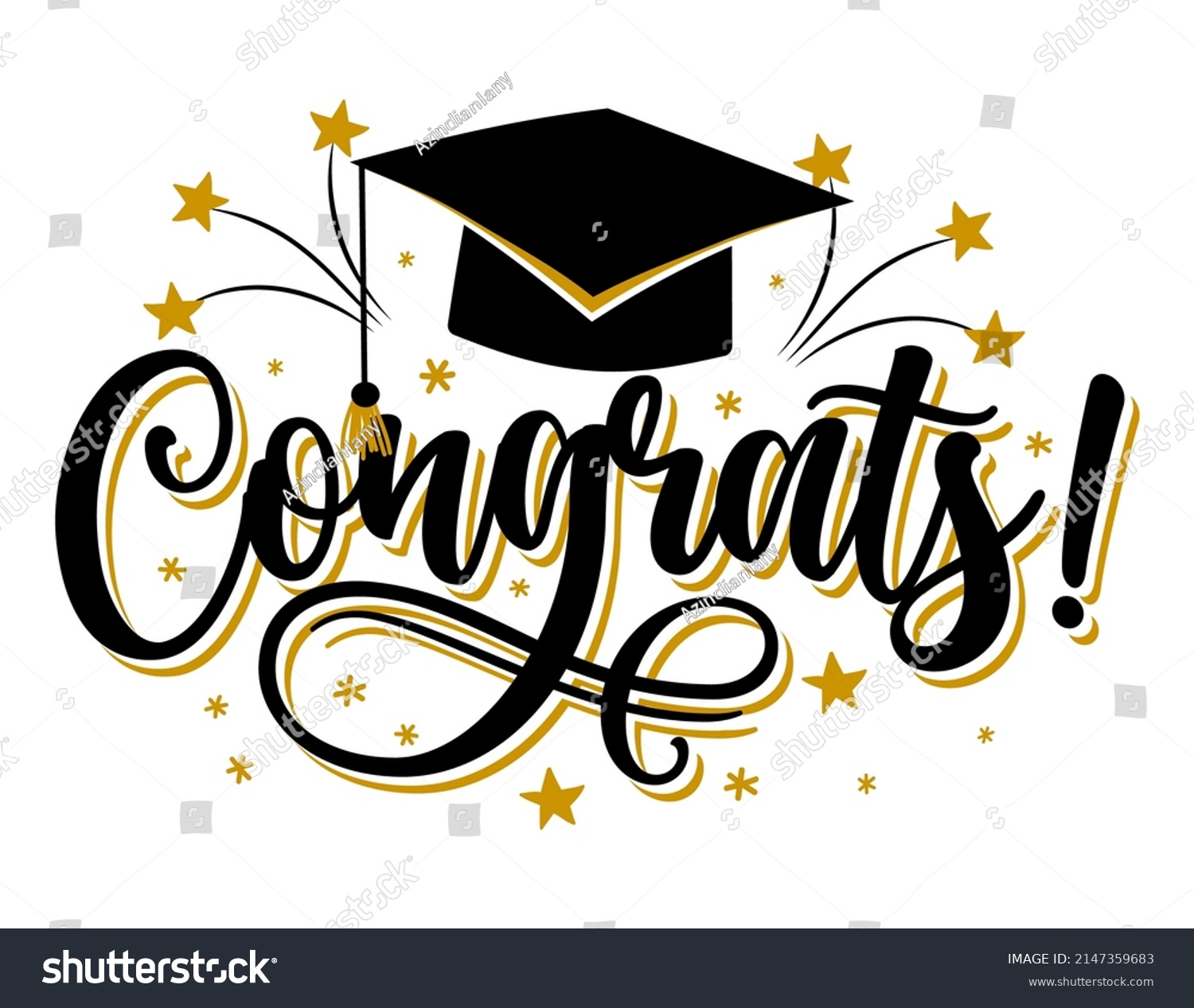 SVG of Congratulations Graduates Class of 2023 - Typography. blck text isolated white background. Vector illustration of a graduating class of 2023. graphics elements for t-shirts, and the idea for the sign svg