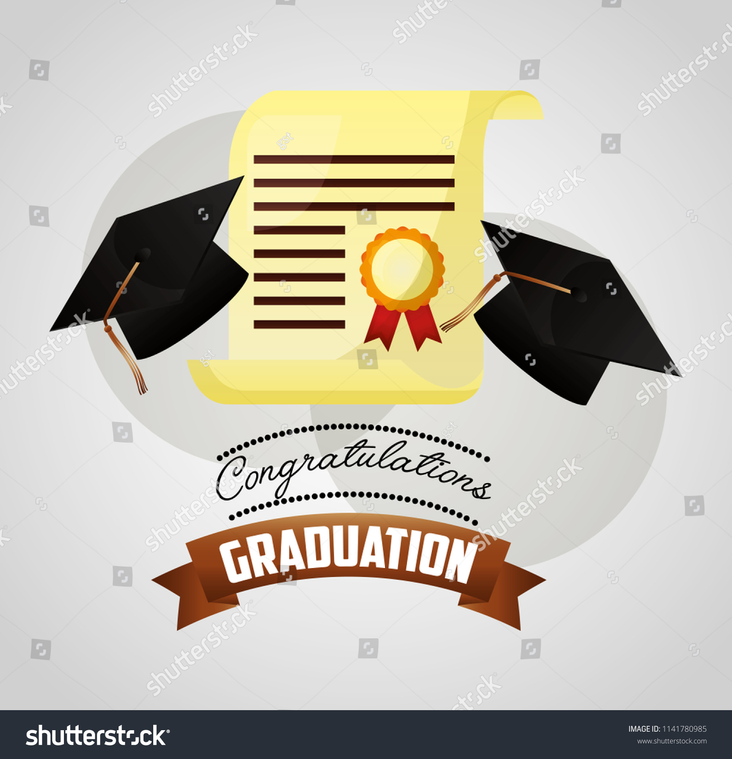 Congratulations Graduation Card Stock Vector Royalty Free 1141780985 Shutterstock 