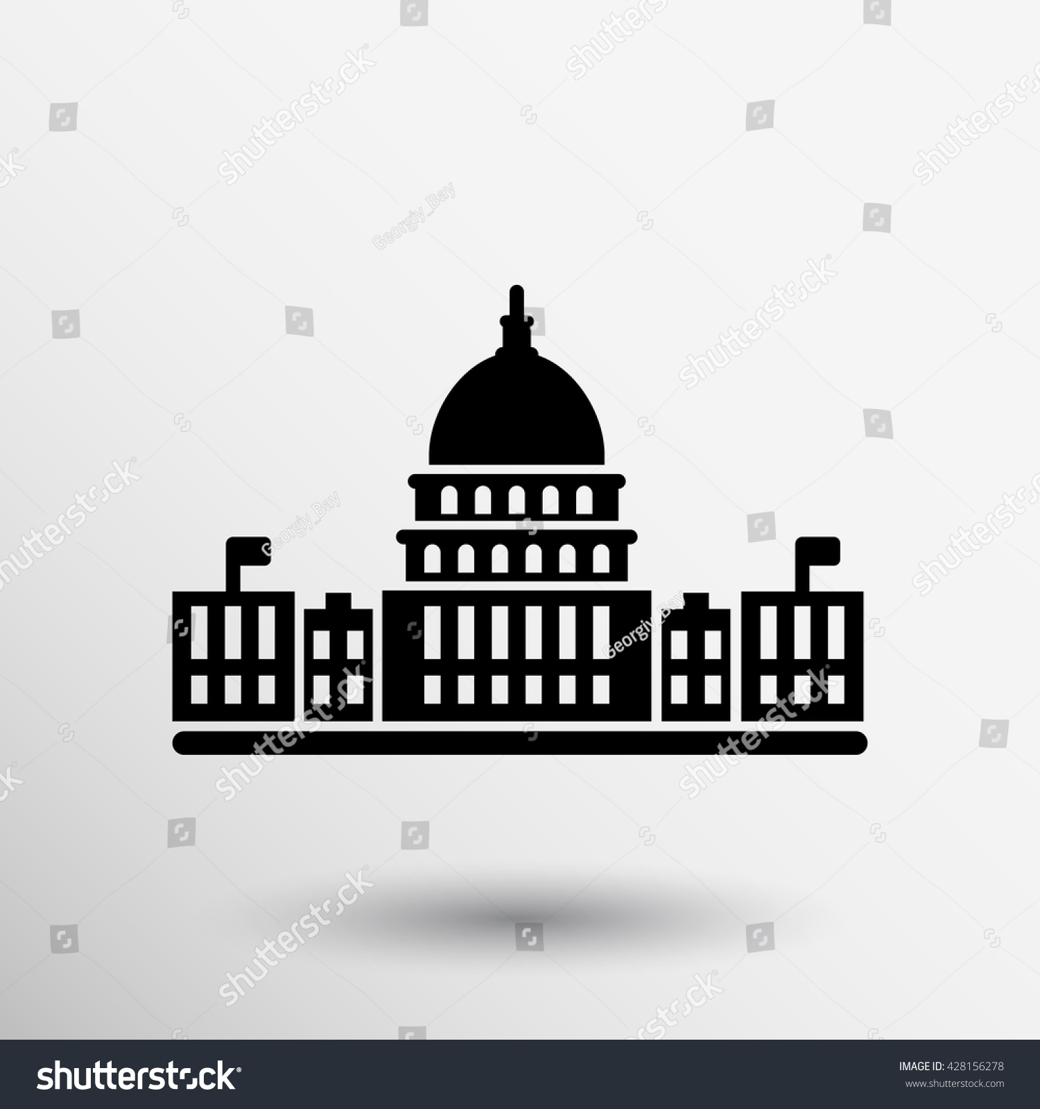 Congress Icon Capitol America Usa. Stock Vector Illustration 428156278 ...