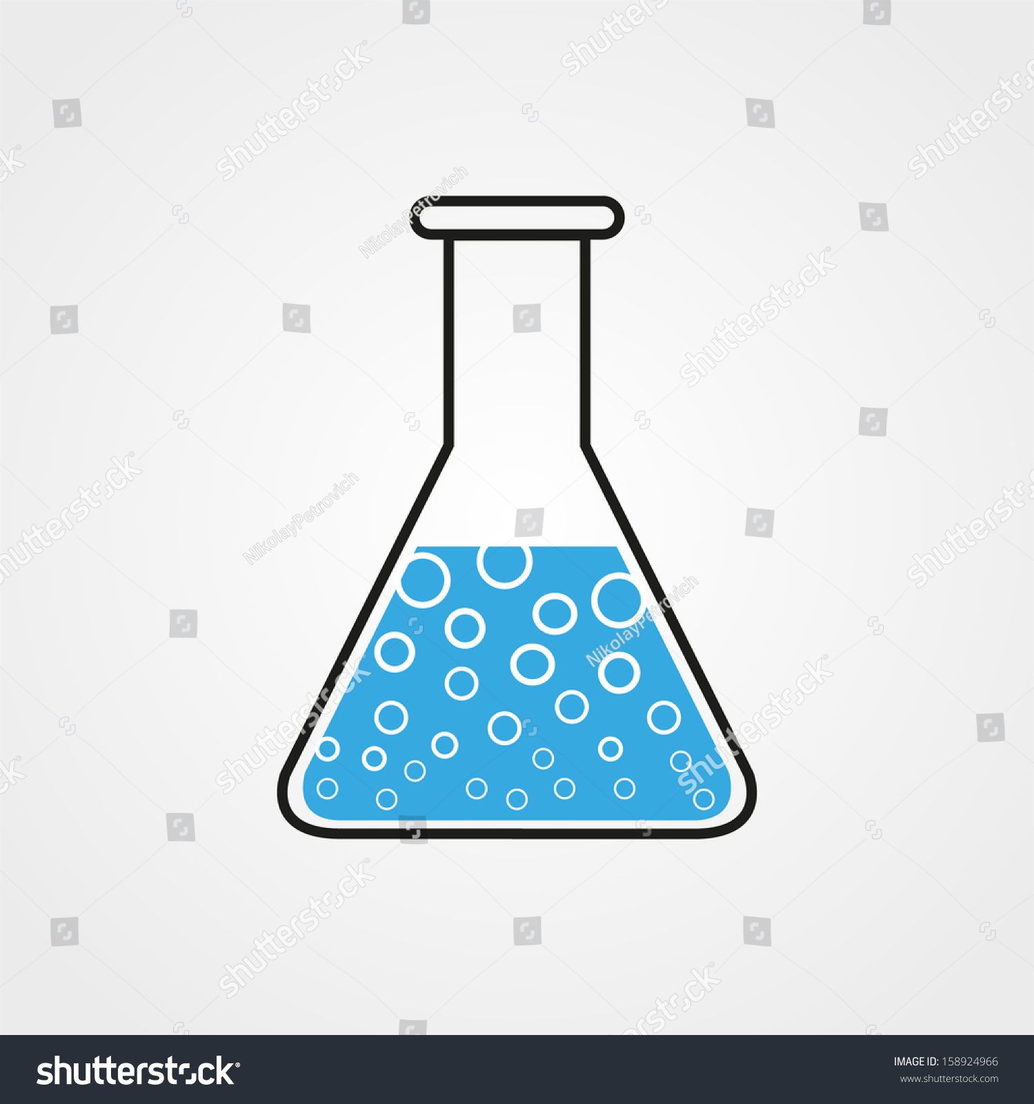 Conical Flask, Icon, Isolated On White Background Stock Vector ...