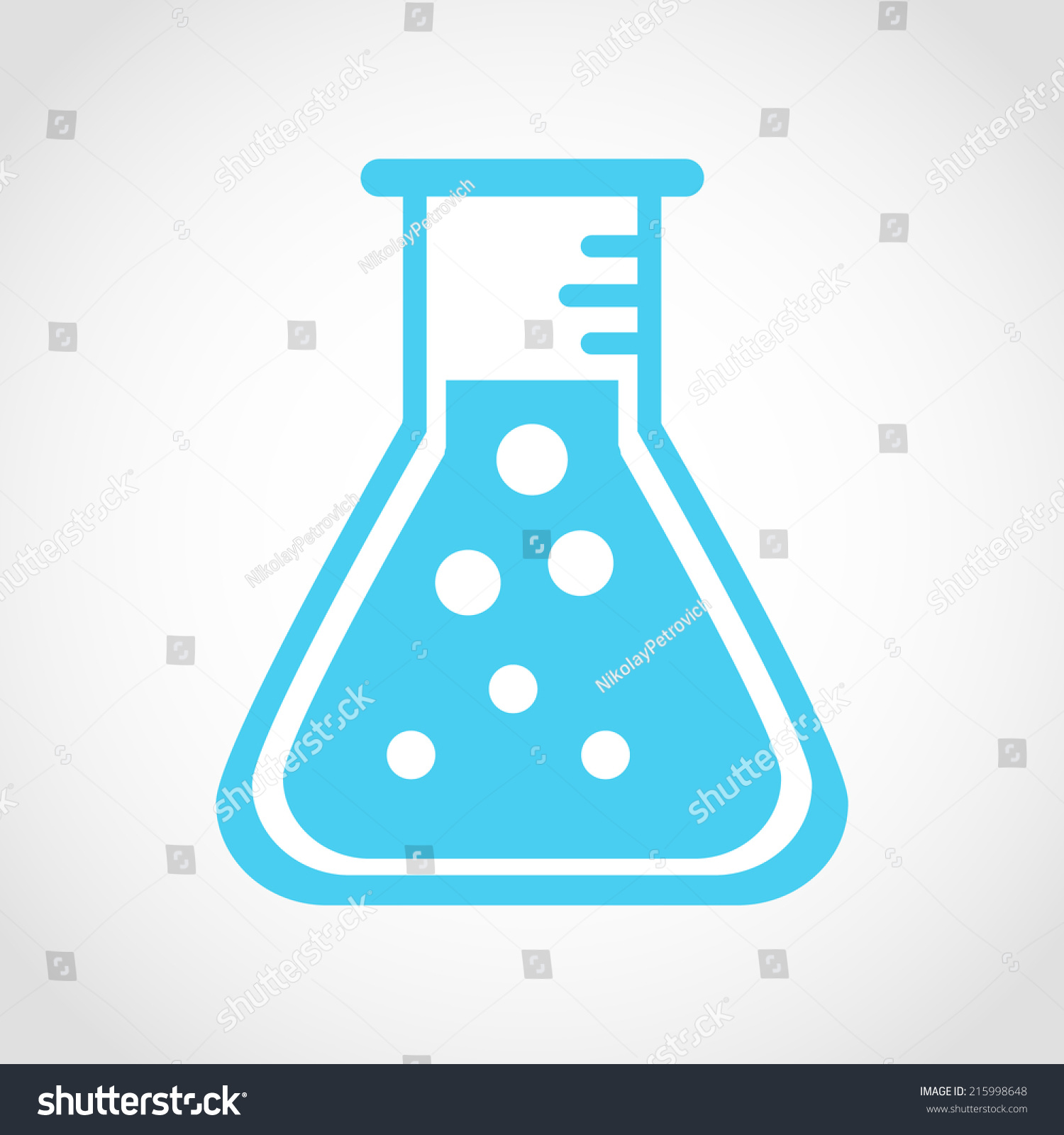 Conical Flask Icon Isolated On White Background Stock Vector ...