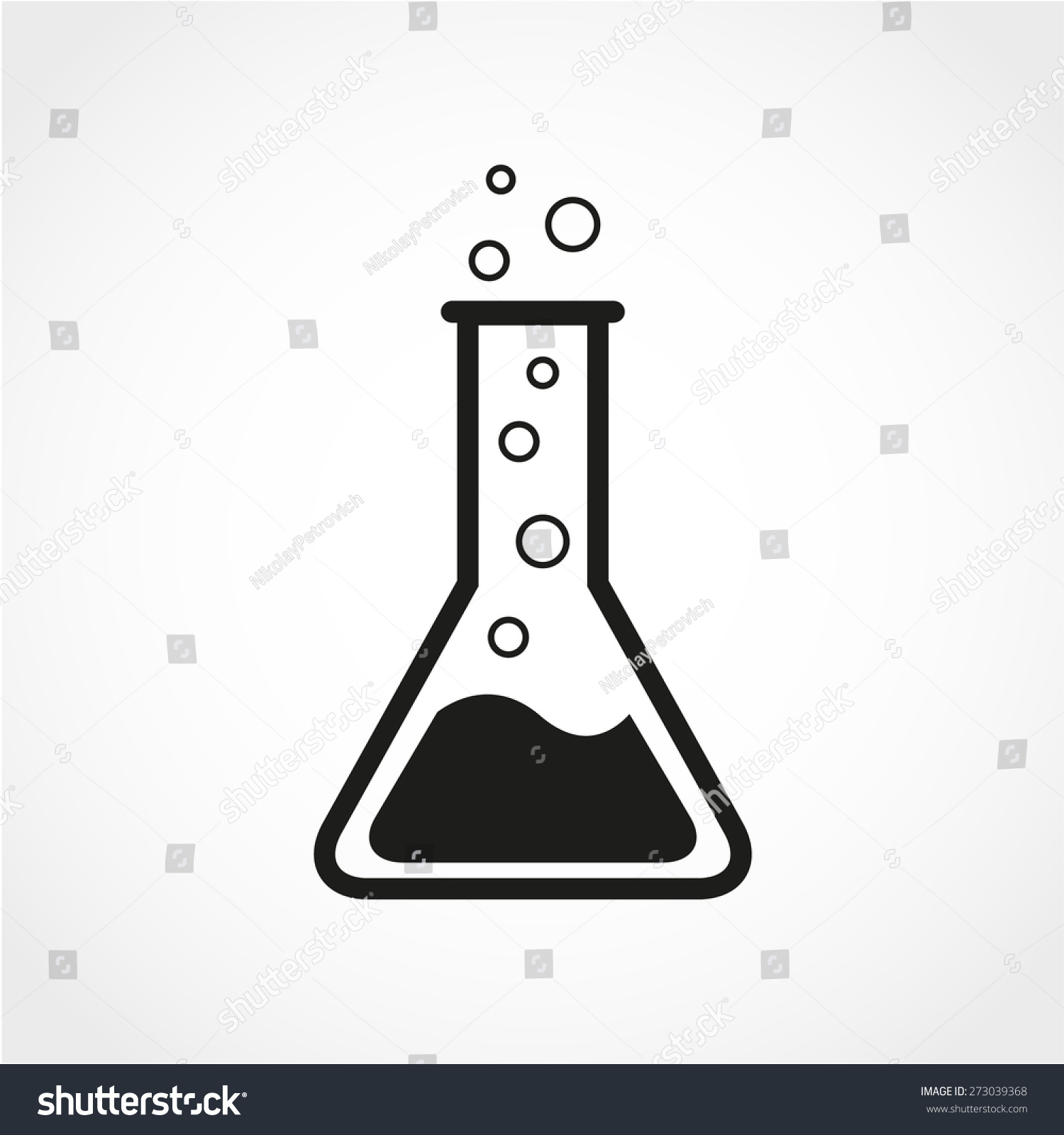 Conical Flask Icon Isolated On White Stock Vector 273039368 - Shutterstock