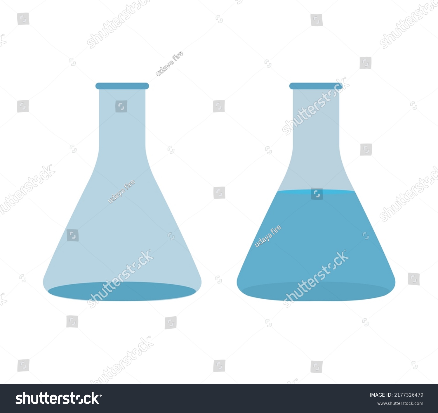 Conical Flask One Fill Liquid Without Stock Vector (Royalty Free ...