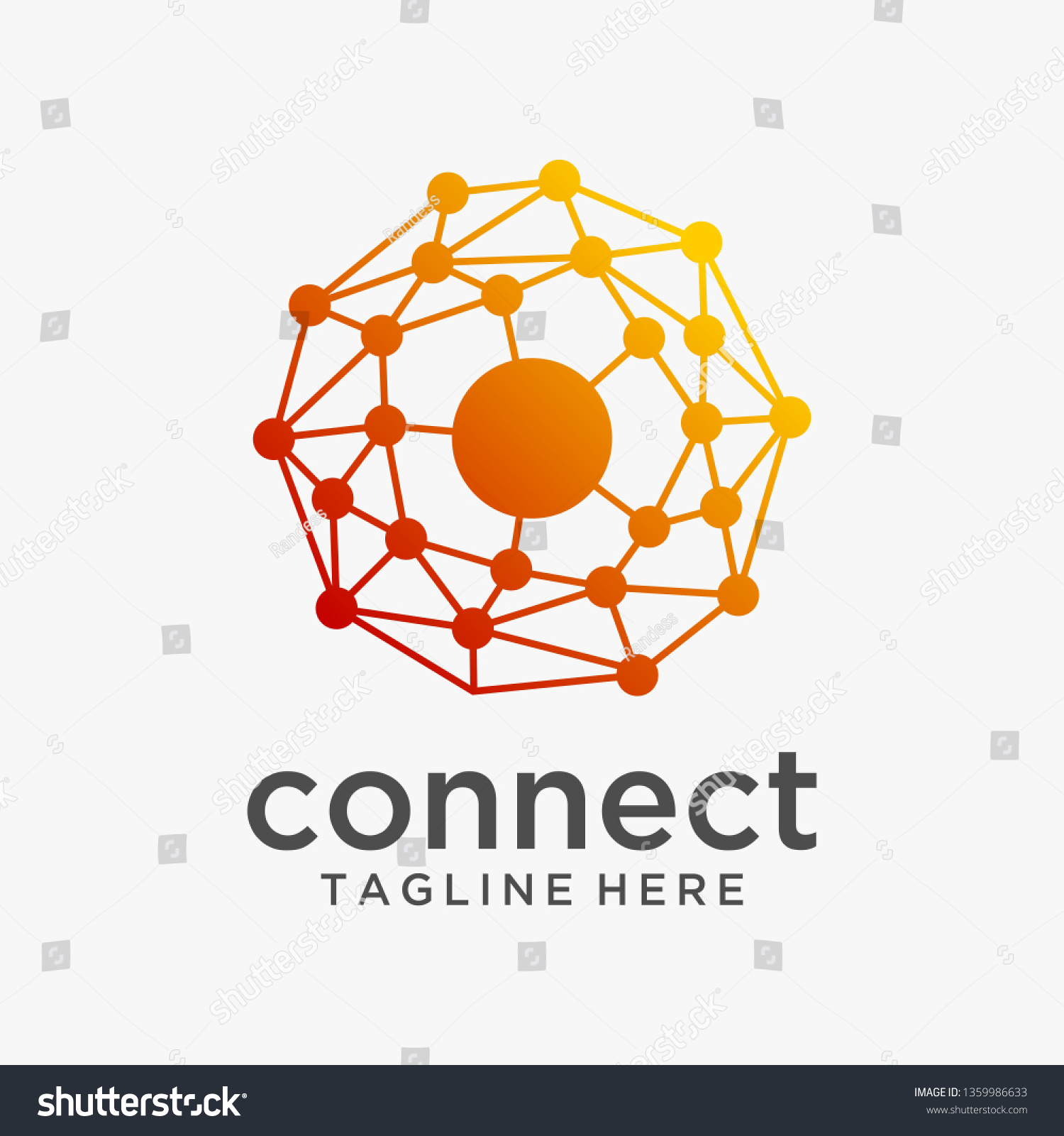 Connect Technology Logo Design Stock Vector (Royalty Free) 1359986633 ...