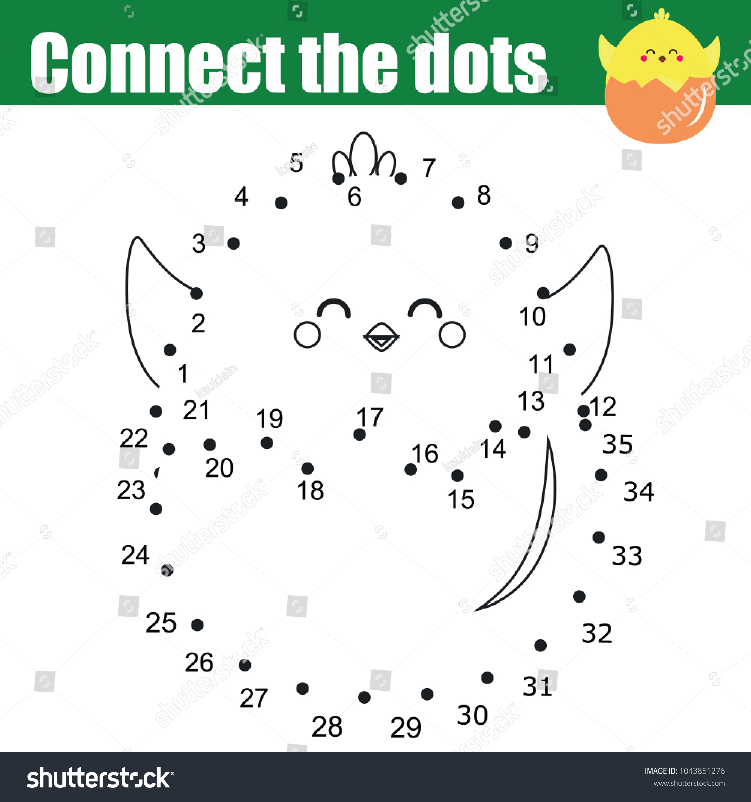 Connect Dots Children Educational Drawing Game Stock Vector Royalty Free