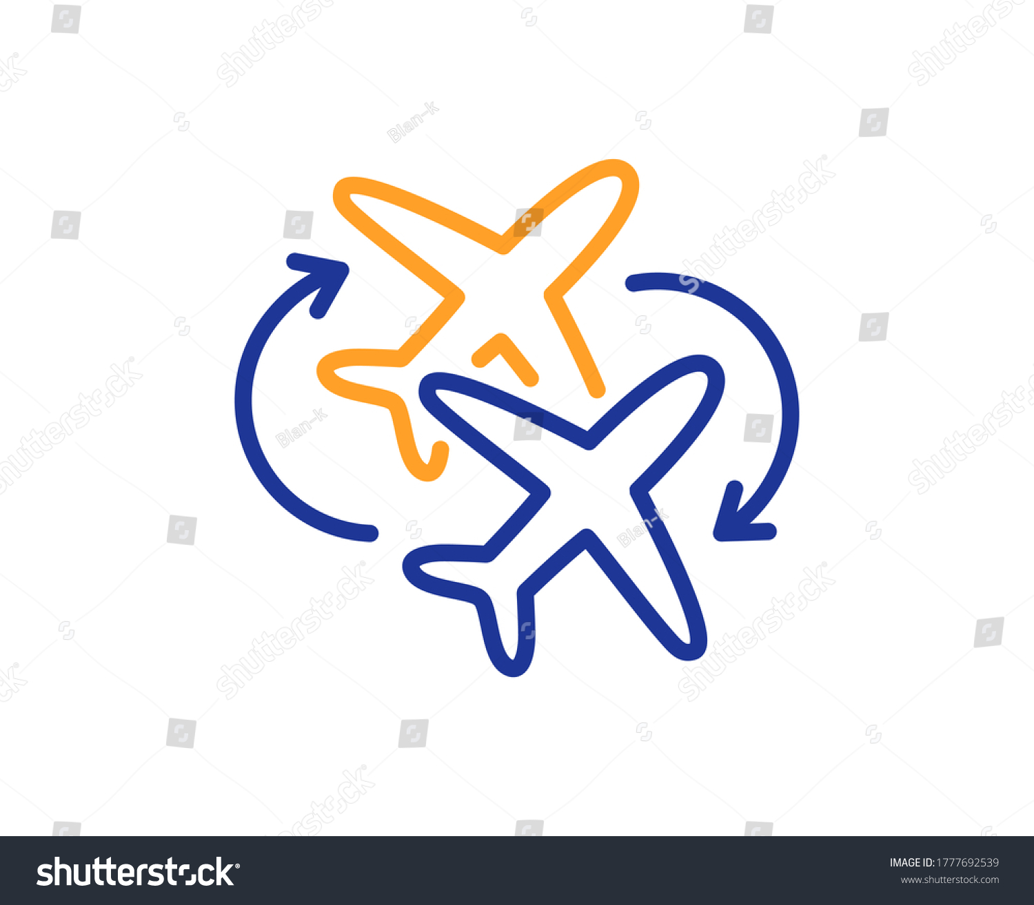 Connecting Flight Line Icon Change Airplane Stock Vector (Royalty Free ...