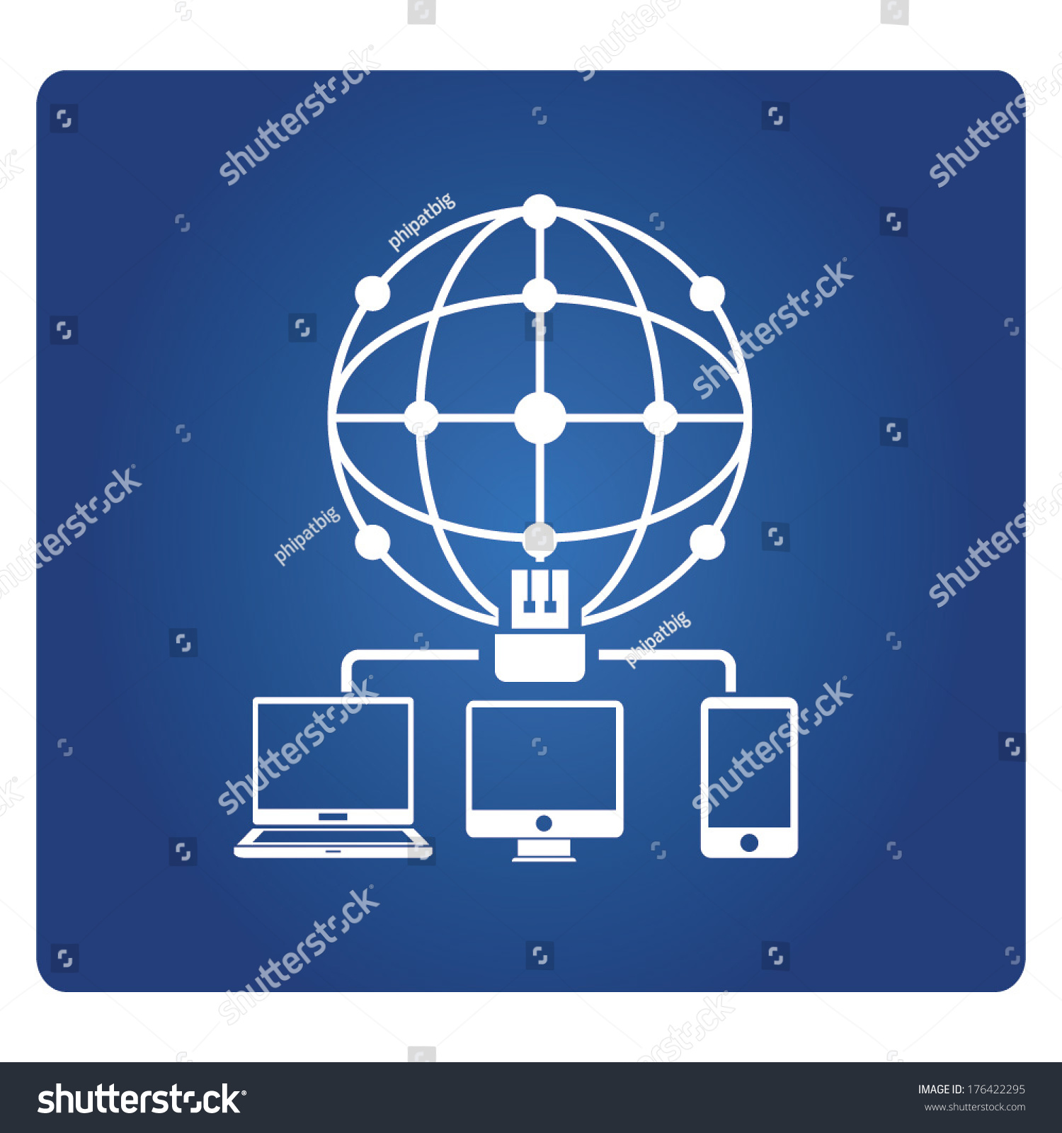 Connecting Hub Stock Vector (Royalty Free) 176422295