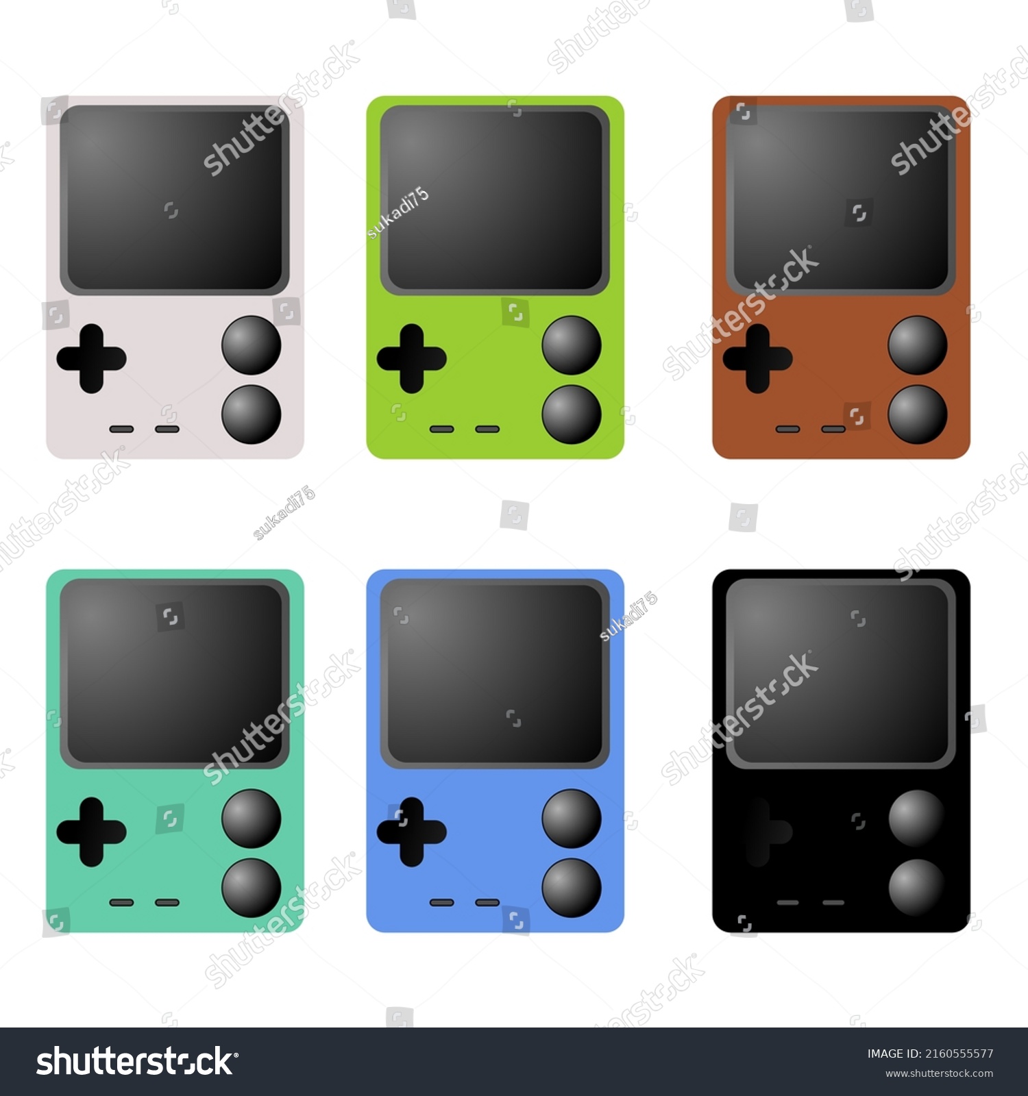 Console Game Colored White Background Stock Vector (Royalty Free ...