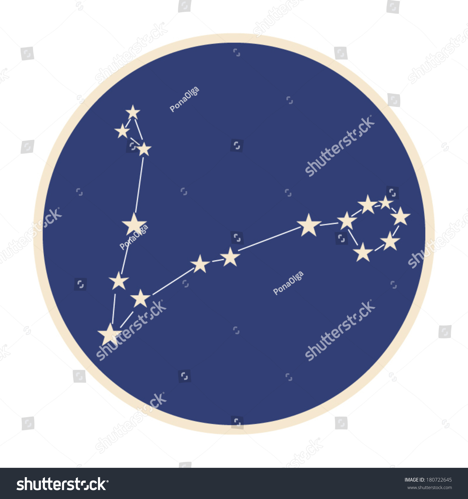 Constellation Zodiac Sign Pisces Fishes Stock Vector (Royalty Free ...