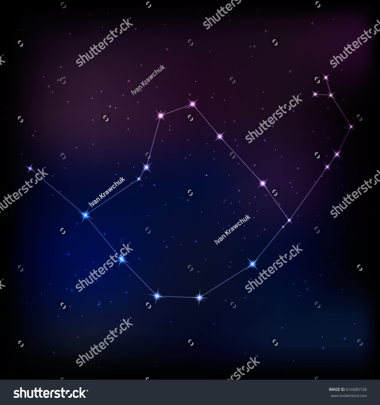 Constellation Serpents Vector Image Constellation Stock Vector (Royalty ...