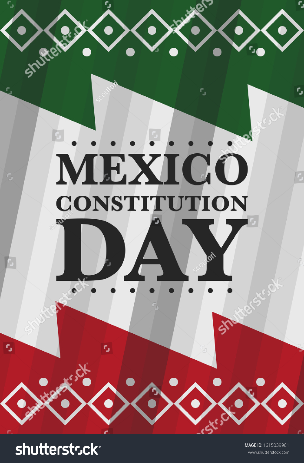 Constitution Day Mexico National Happy Holiday Stock Vector (Royalty