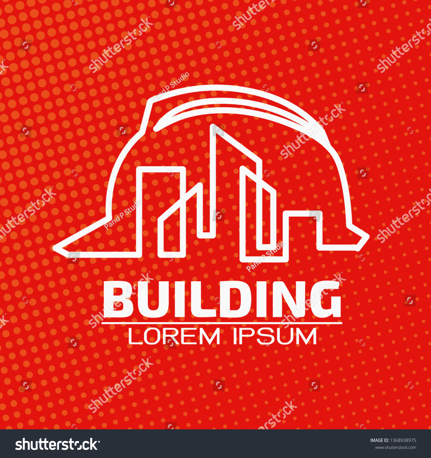 Construct Building Logo Industrial Working Concept Stock Vector (Royalty Free) 1368938975