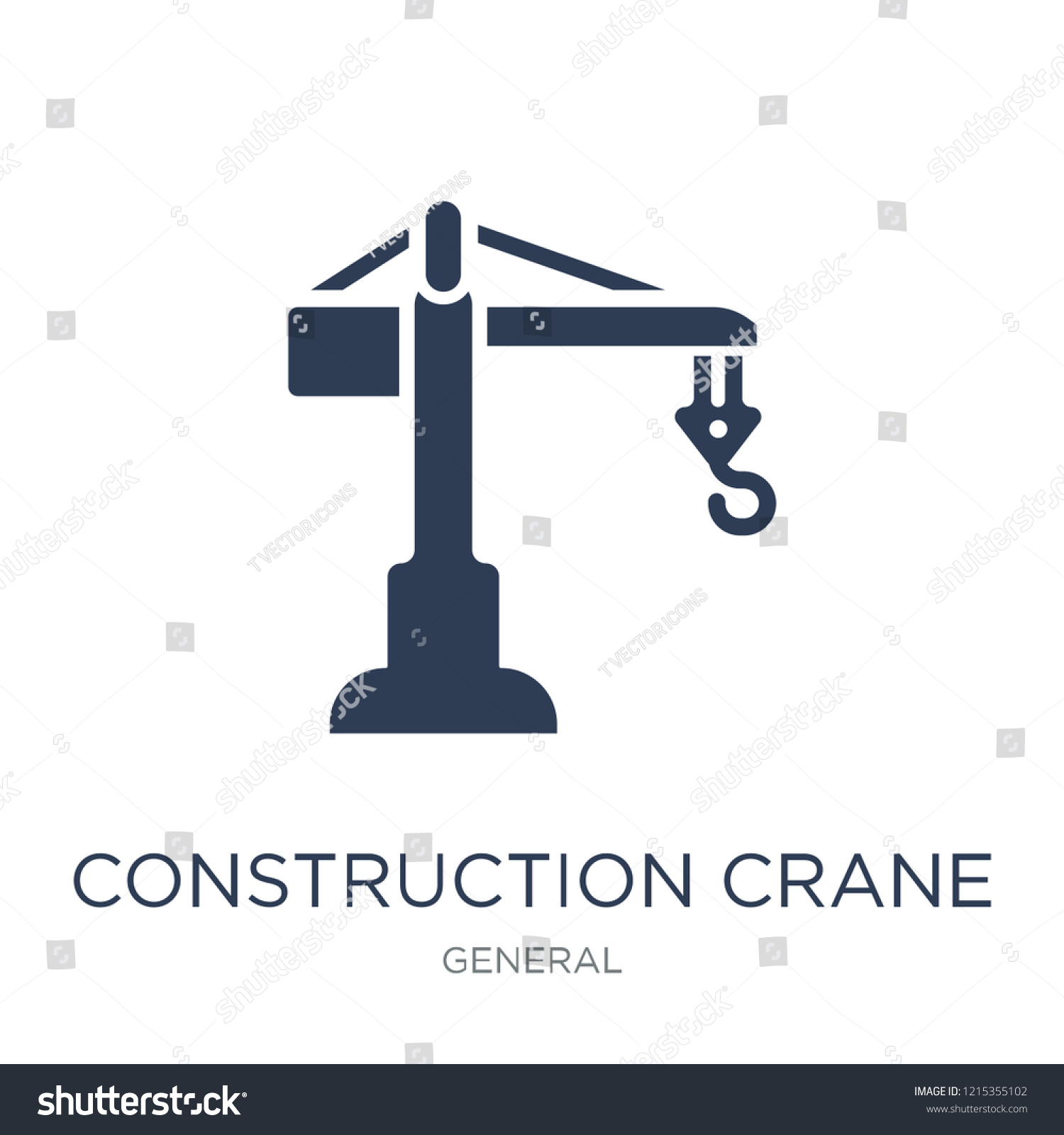 Construction Crane Icon Trendy Flat Vector Stock Vector (Royalty Free ...