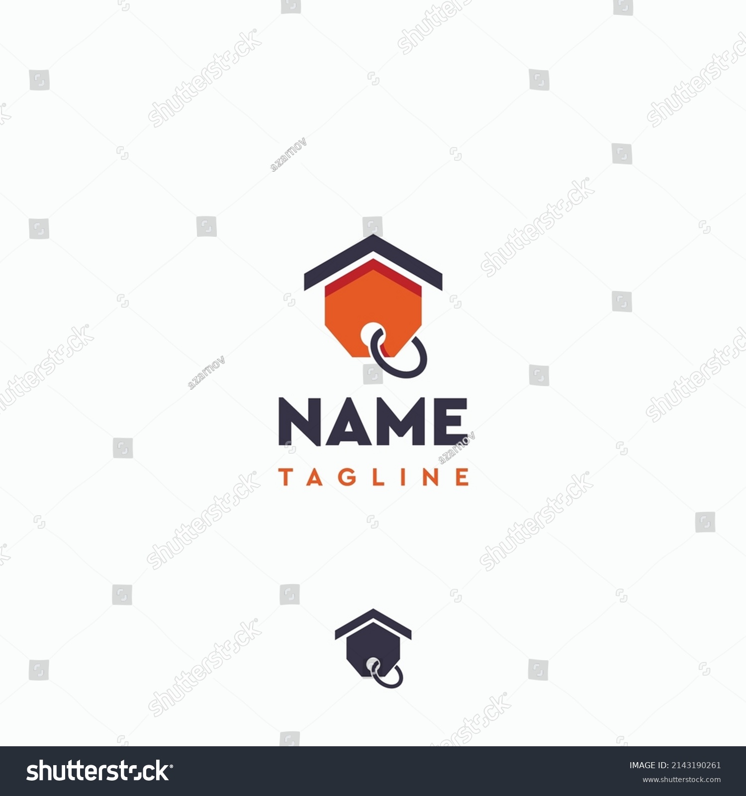 Construction Goods Store Label House Building Stock Vector (Royalty ...