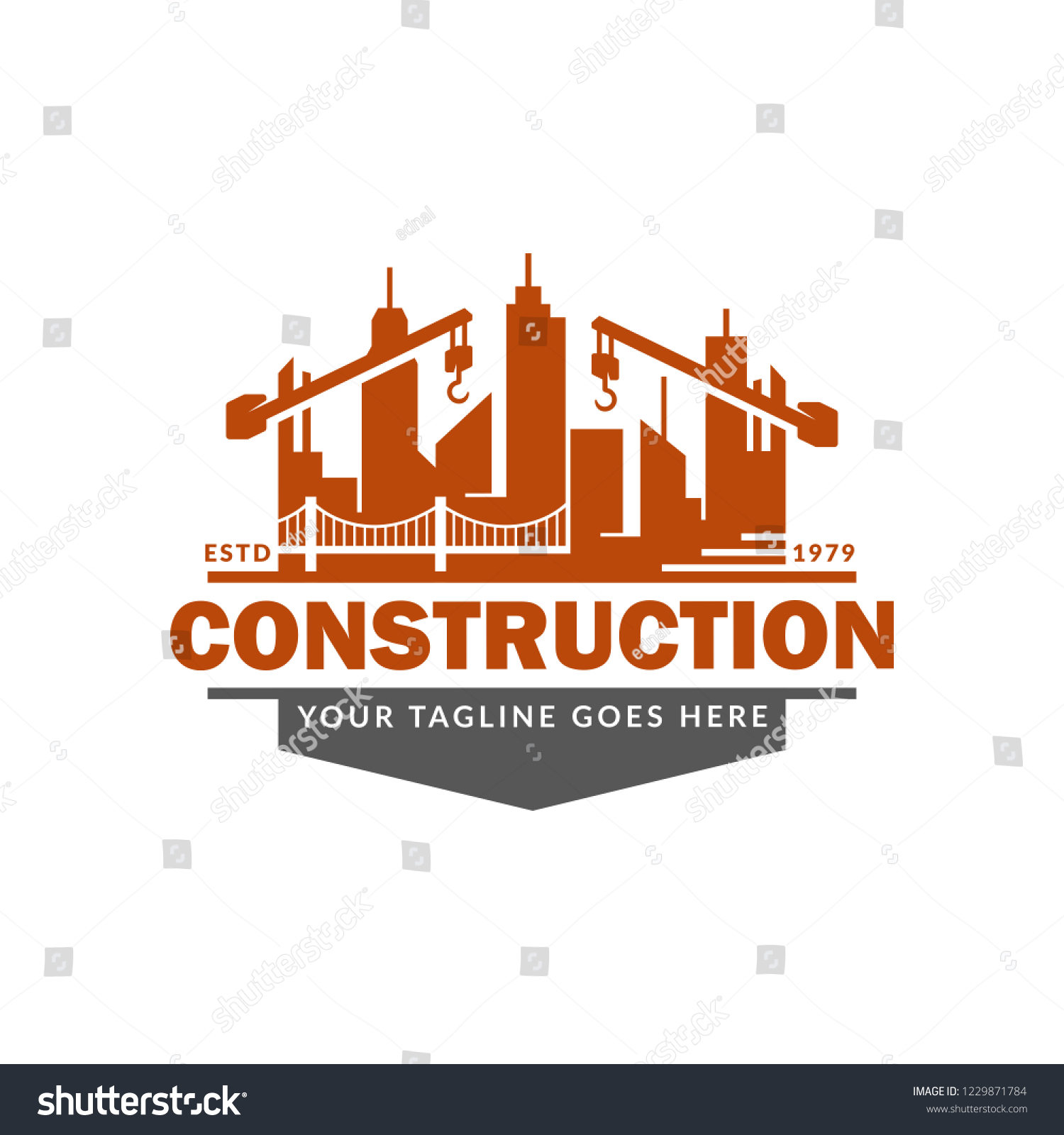 Construction Logo Template Suitable Construction Company Stock Vector ...