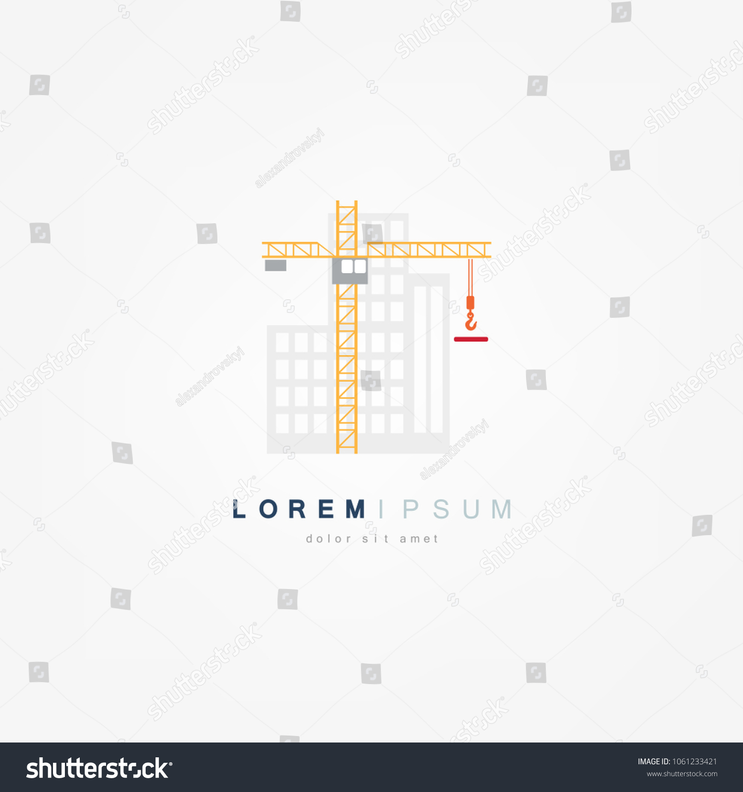 Construction Site Building House Vector Illustration Stock Vector Royalty Free 1061233421 7309