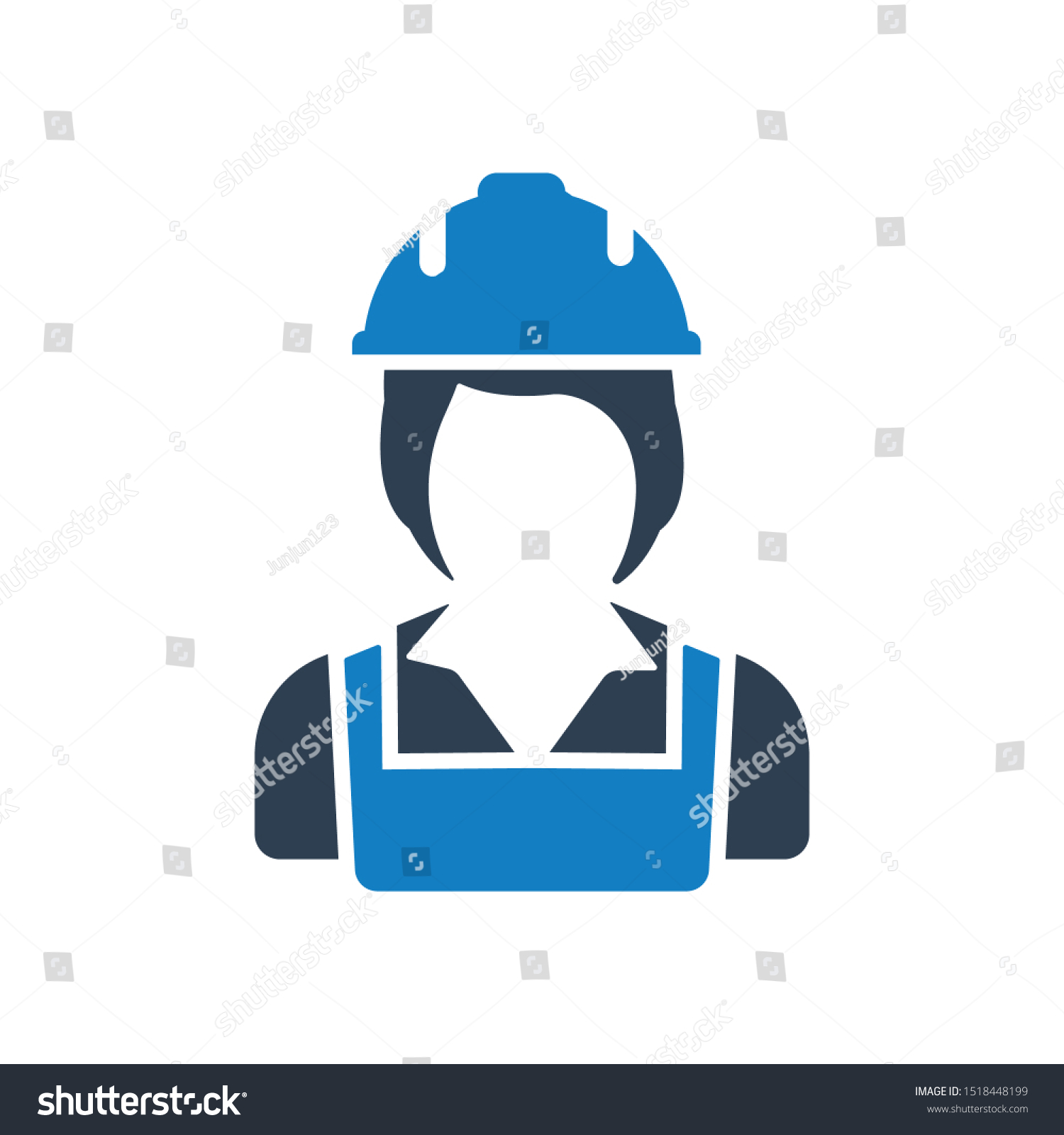 Construction Woman Worker Icon Vector Graphics Stock Vector (Royalty ...