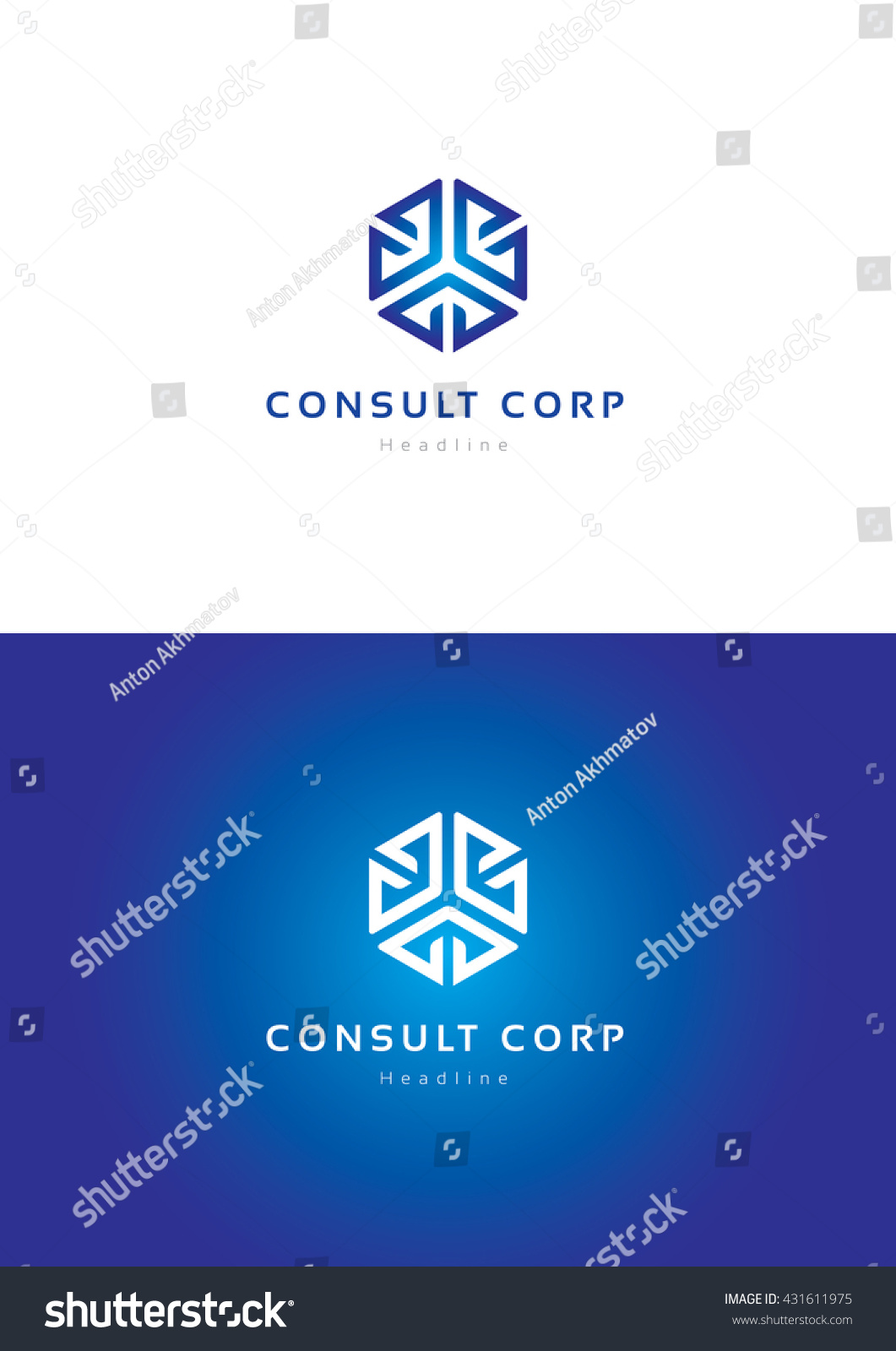 Consult Corporation Logo Template Stock Vector (Royalty Free) 431611975