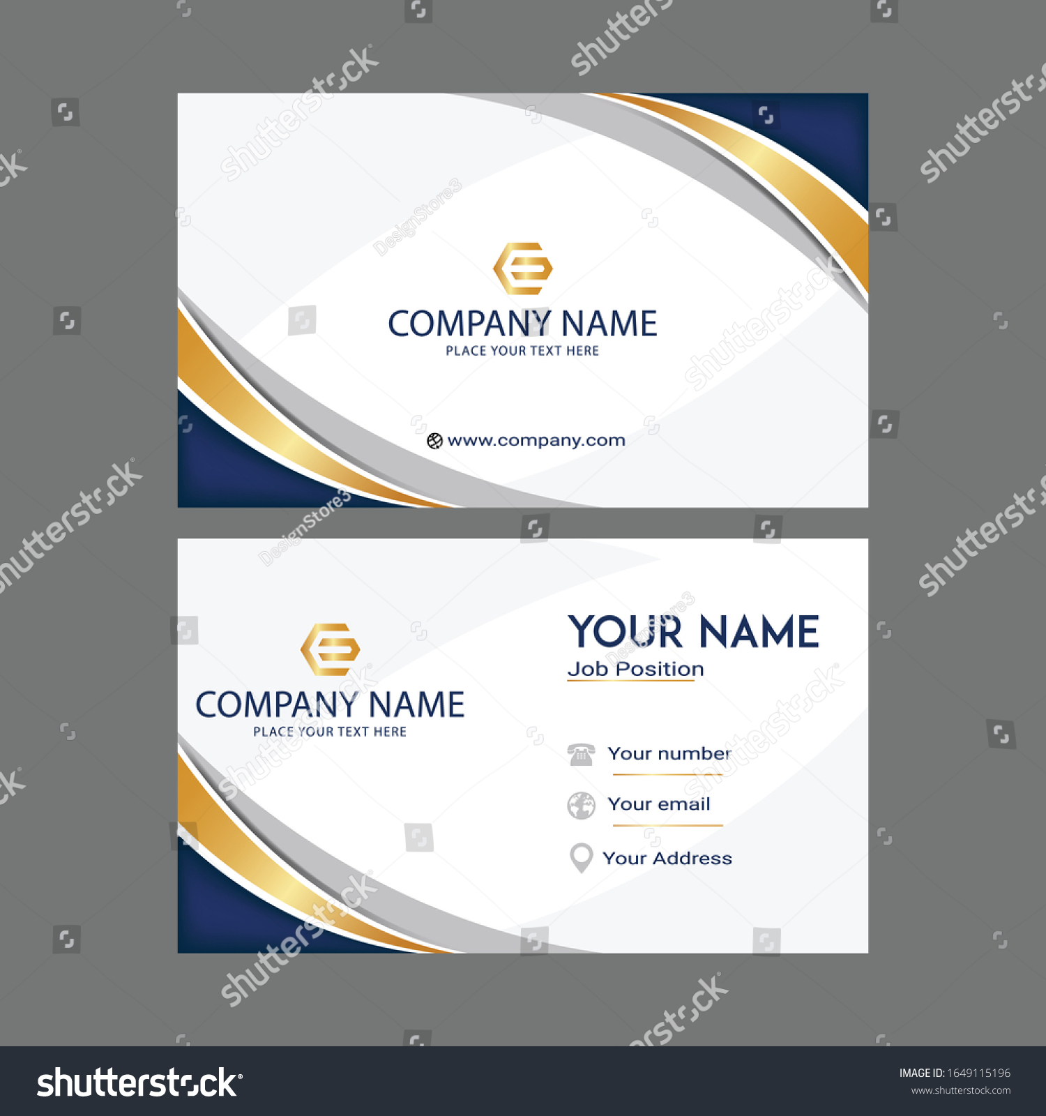 Contact Card Template Design Modern Business Stock Vector (Royalty In Call Card Templates