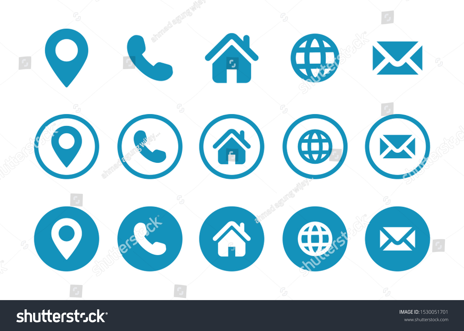 Contact Information Icons Computer Mobile Stock Vector (Royalty Free ...