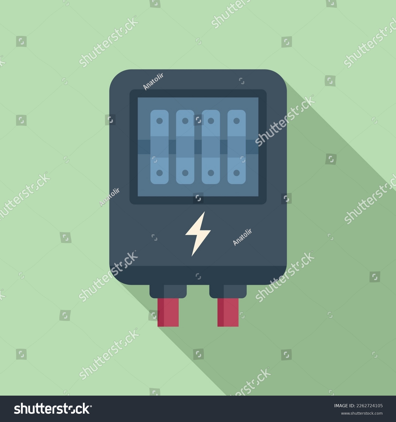 SVG of Contact junction box icon flat vector. Electric switch. Safety wall svg
