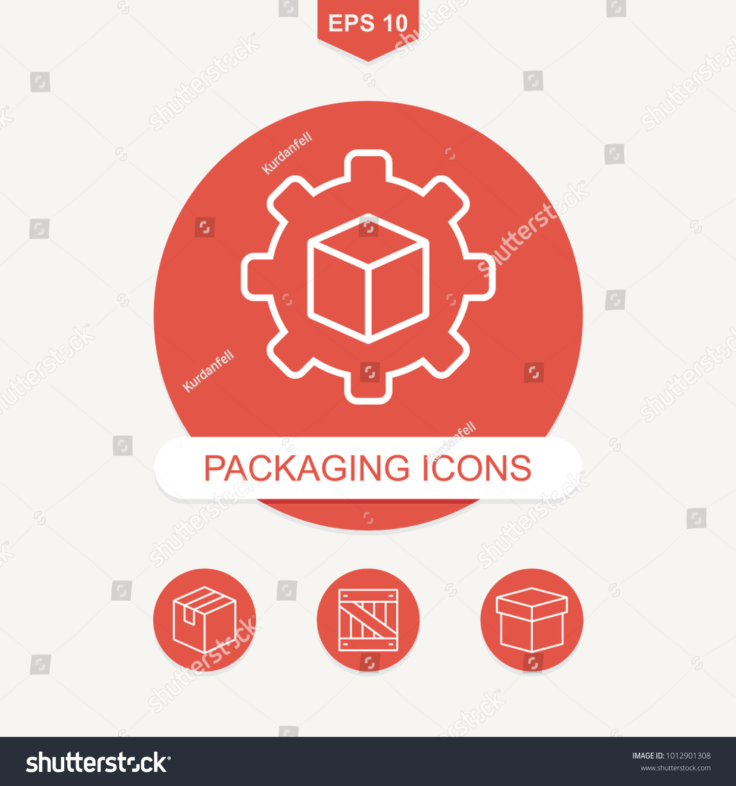 Container Packing Vector Symbol Icons Stock Vector (Royalty Free ...