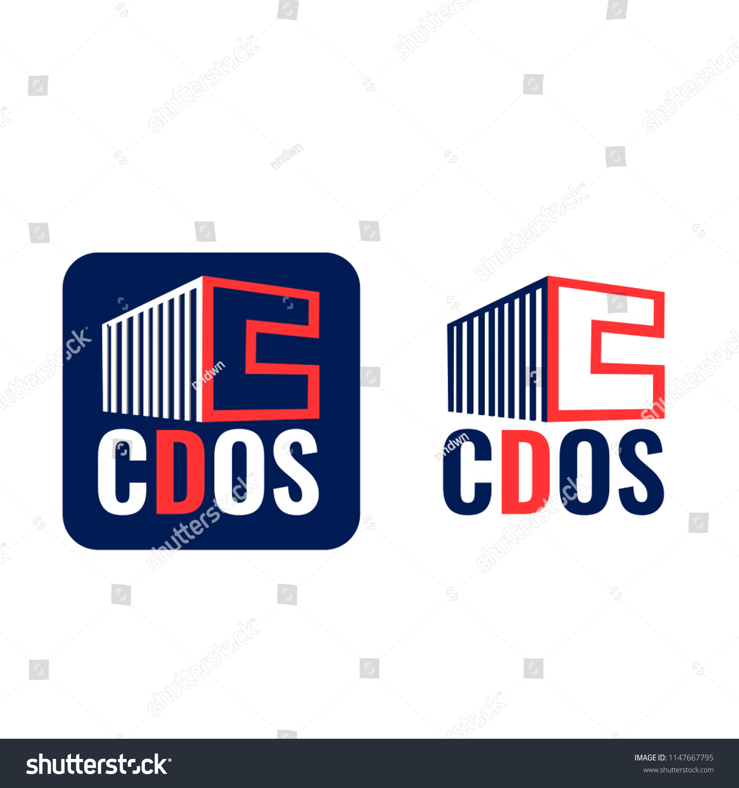 Container Logo Icon Isolated Background Stock Vector Royalty Free