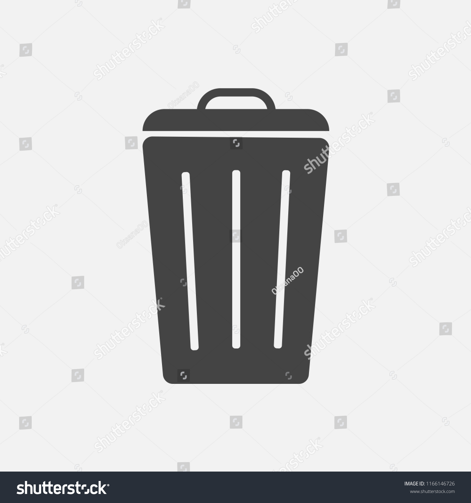 Container Recycling Garbage Sign Isolated Flat Stock Vector (Royalty ...