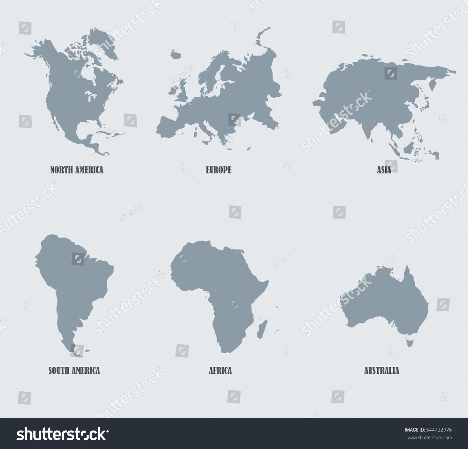 5 continents map Images, Stock Photos & Vectors | Shutterstock