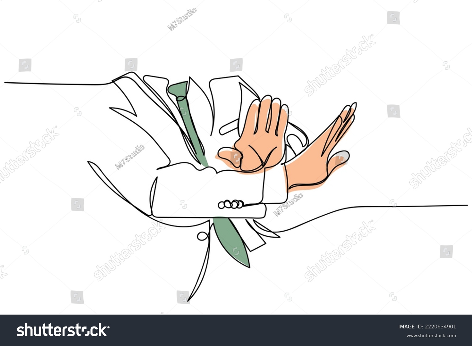 SVG of Continuous line art of a person with hand gestures indicating dispute. Unacceptable. Stand against injustice. Bribery in corporate setting. Honest official. Deny illegal demands concept art. Hands. svg