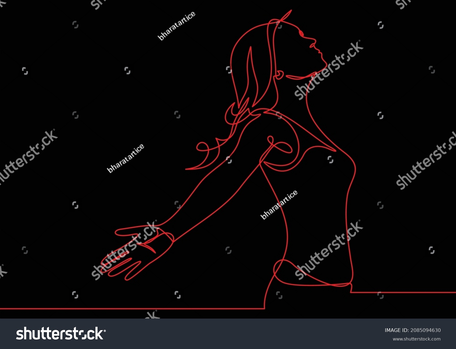 Ilustraciones De Naked Woman Stretching Ilustraciones Im Genes Y