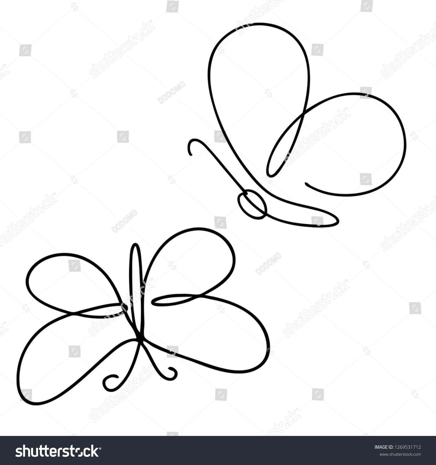 Continuous Line Art One Line Drawing Stock Vector Royalty Free