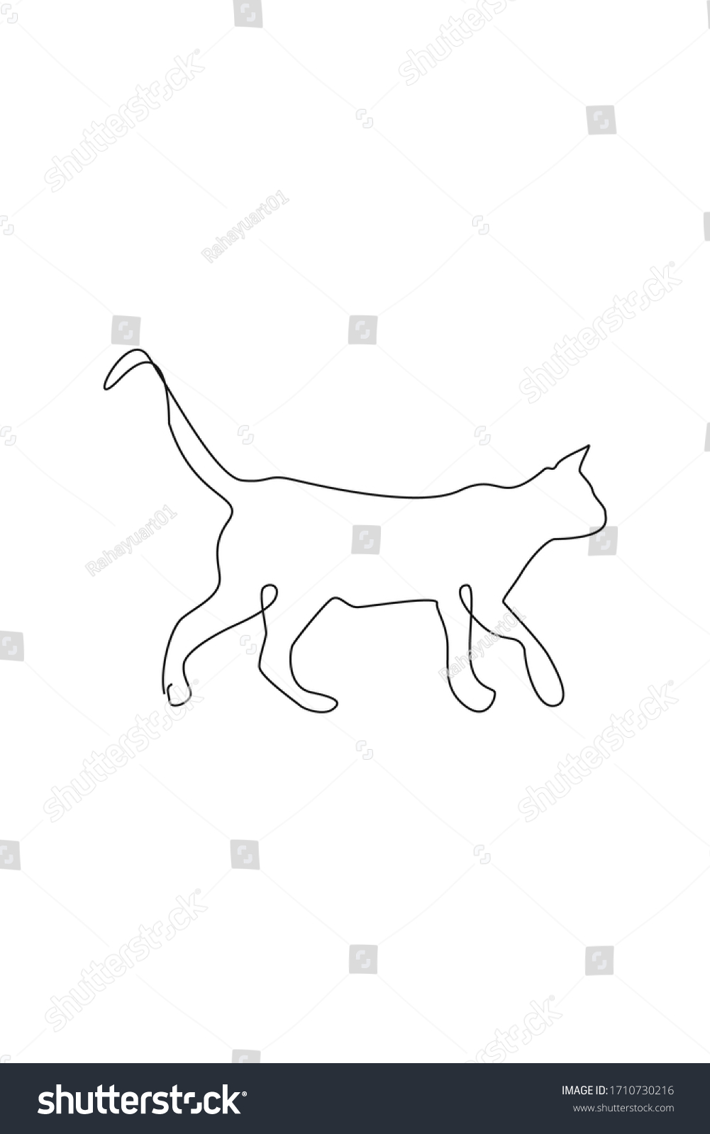 Continuous Line Drawing Animals Vector Design Stock Vector (royalty 