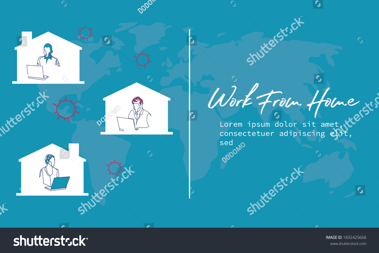 Continuous Line Drawing Business Using Laptop Stock Vector (Royalty