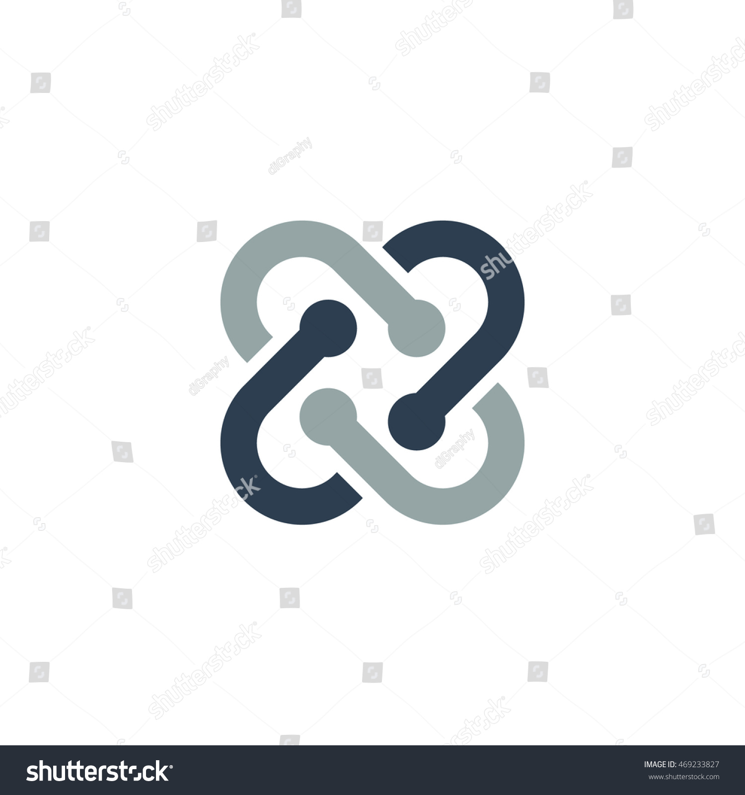 Continuous Symbol Logo Stock Vector 469233827 : Shutterstock