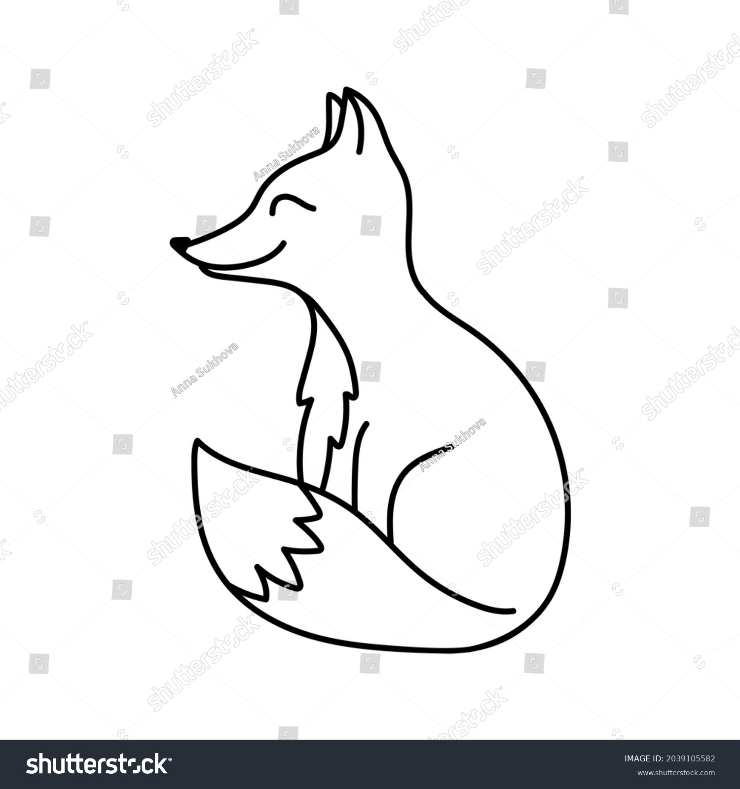 12,857 Fox vector outline Images, Stock Photos & Vectors | Shutterstock