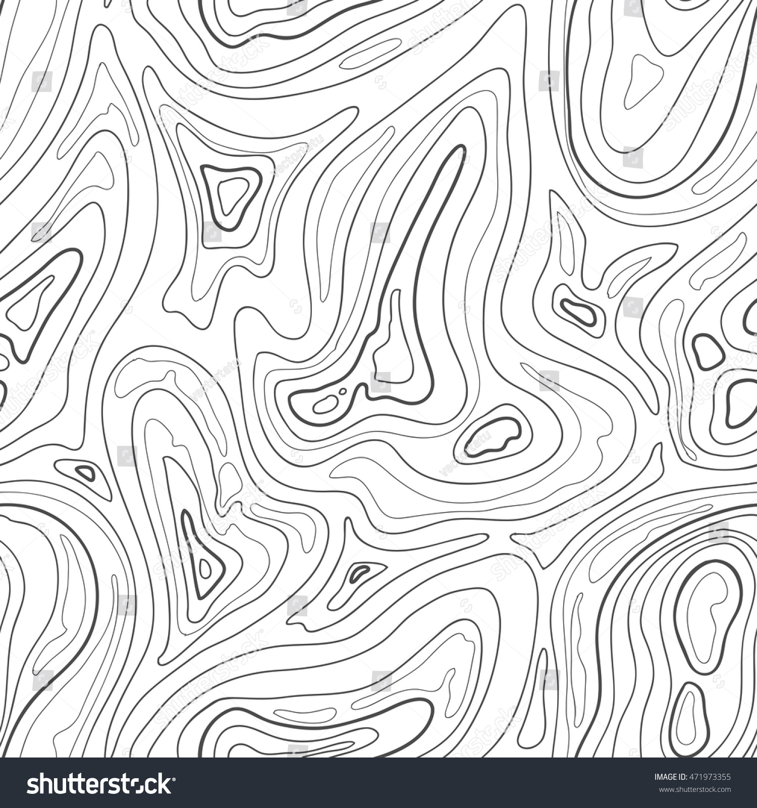 Contour Topographic Map Background Vector Lines Stock Vector (royalty 