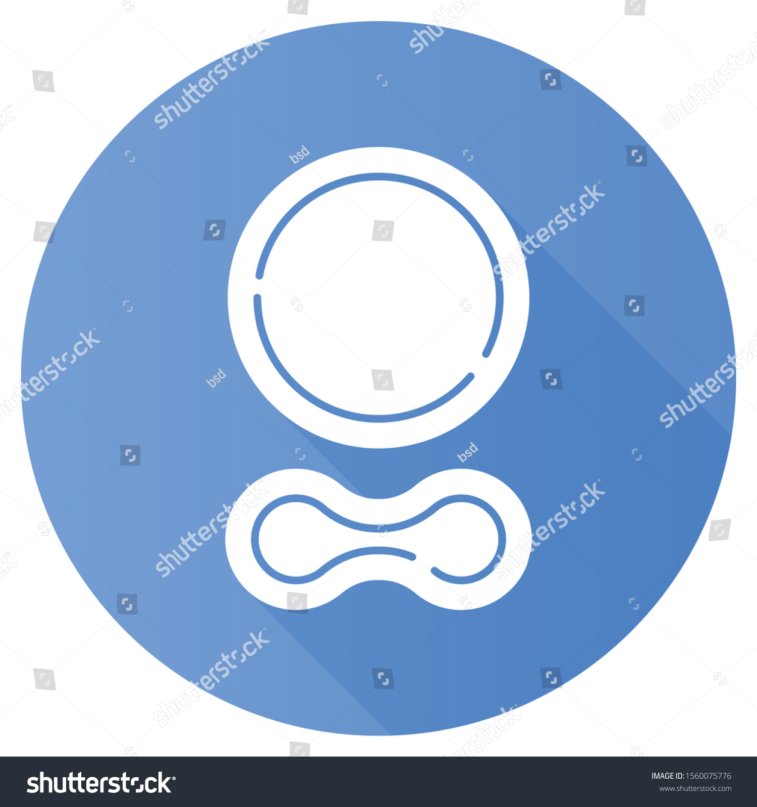 Contraceptive Ring Blue Flat Design Long Stock Vector Royalty Free 1560075776 Shutterstock