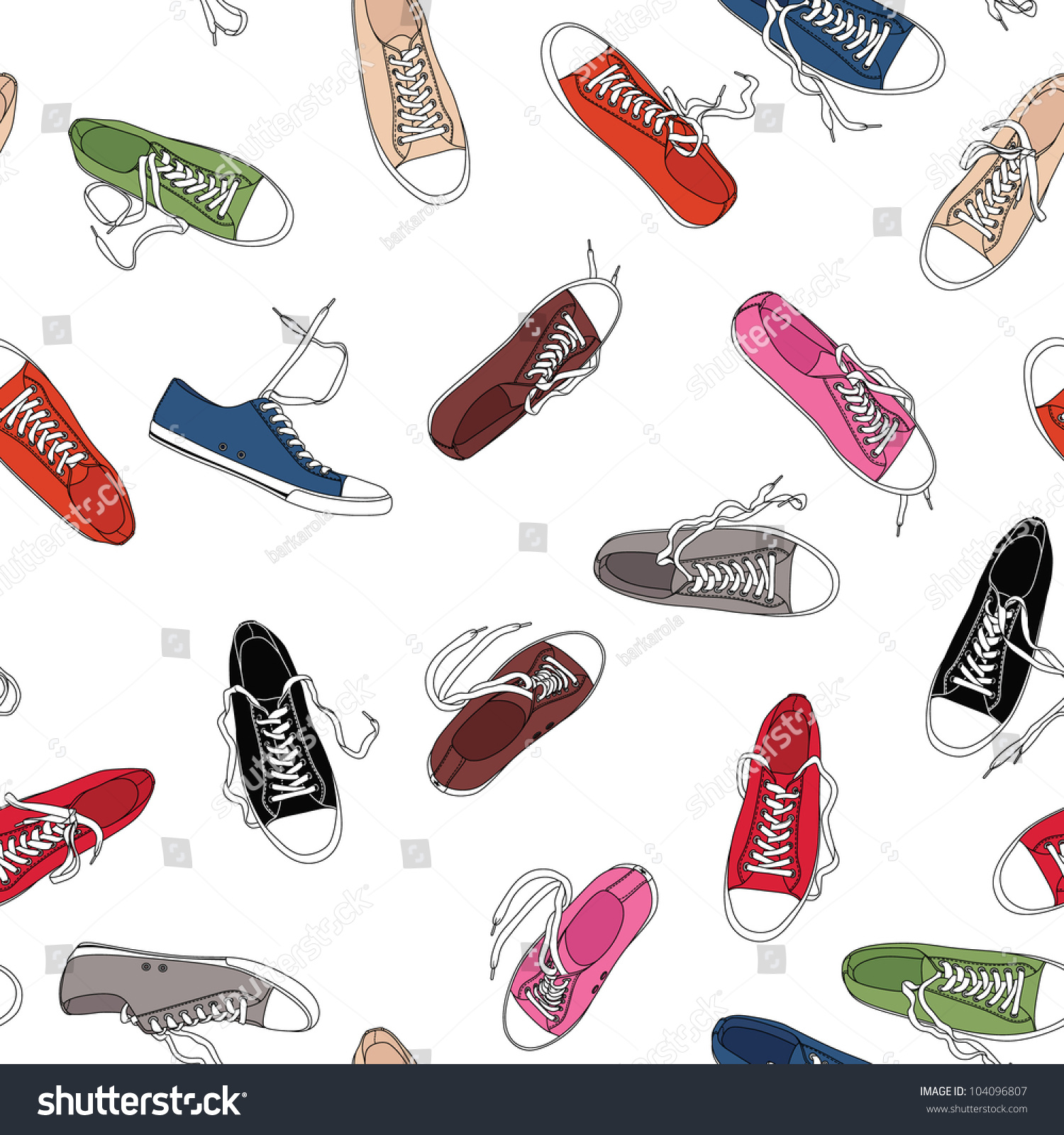 Converse Shoes Pattern Stock Vector (Royalty Free) 104096807 Converse Shoes Pattern Stock Vector (Royalty Free) 104096807