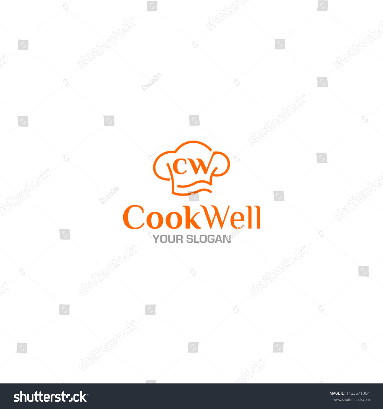 Cook Well Logo Design Vector Stock Vector (Royalty Free) 1433671364