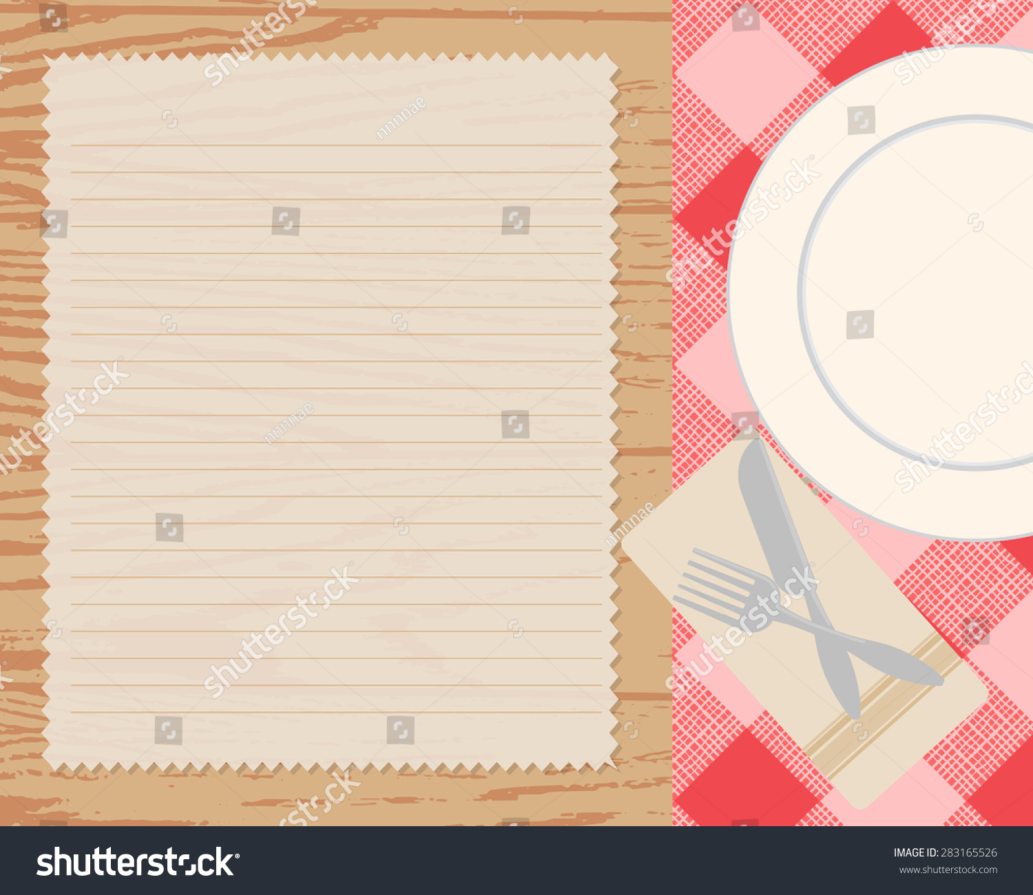 Cookbook Background Can Be Used Cooking Stock Vector ...