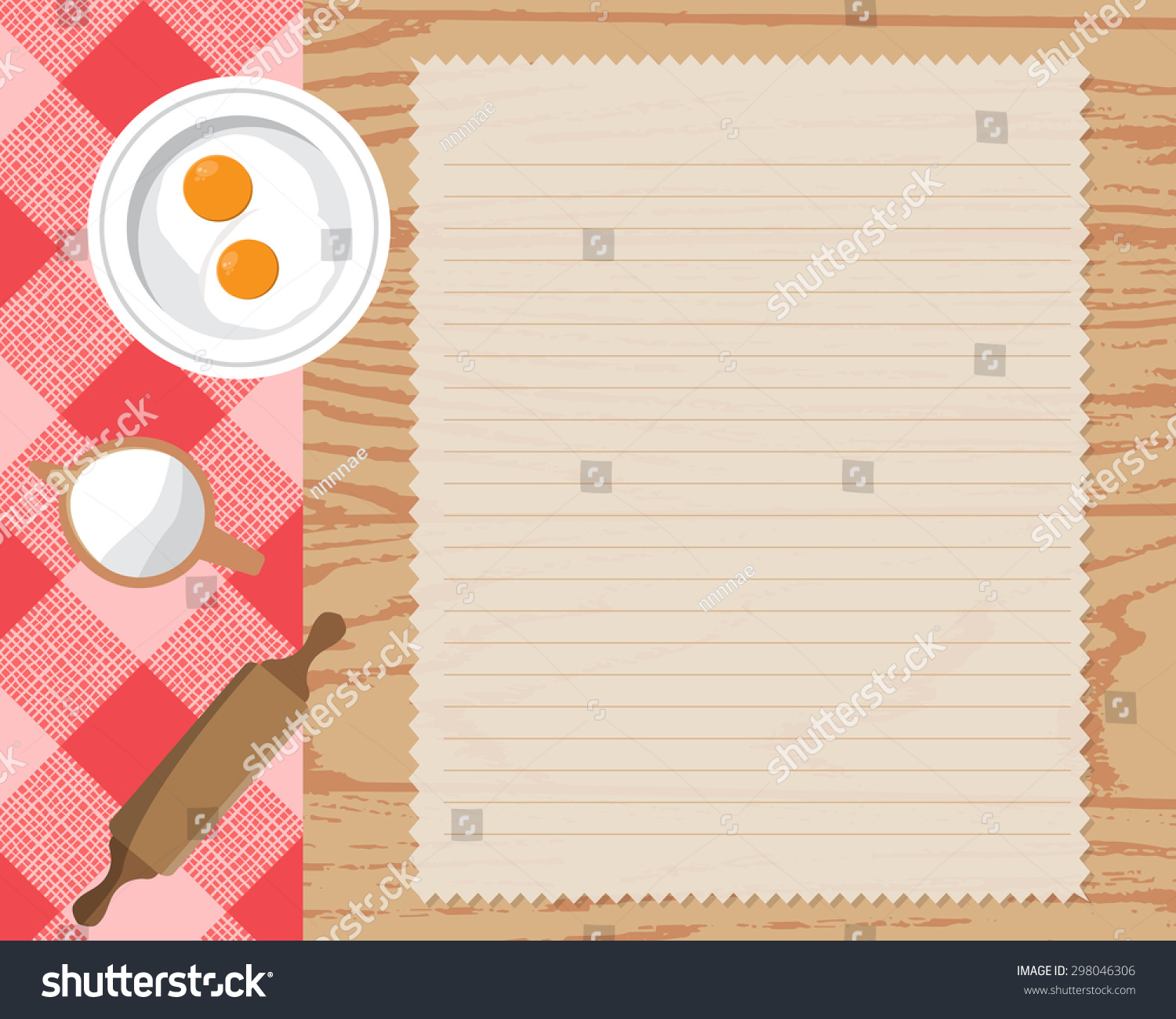 Cookbook Background Can Be Used Cooking Stock Vector 